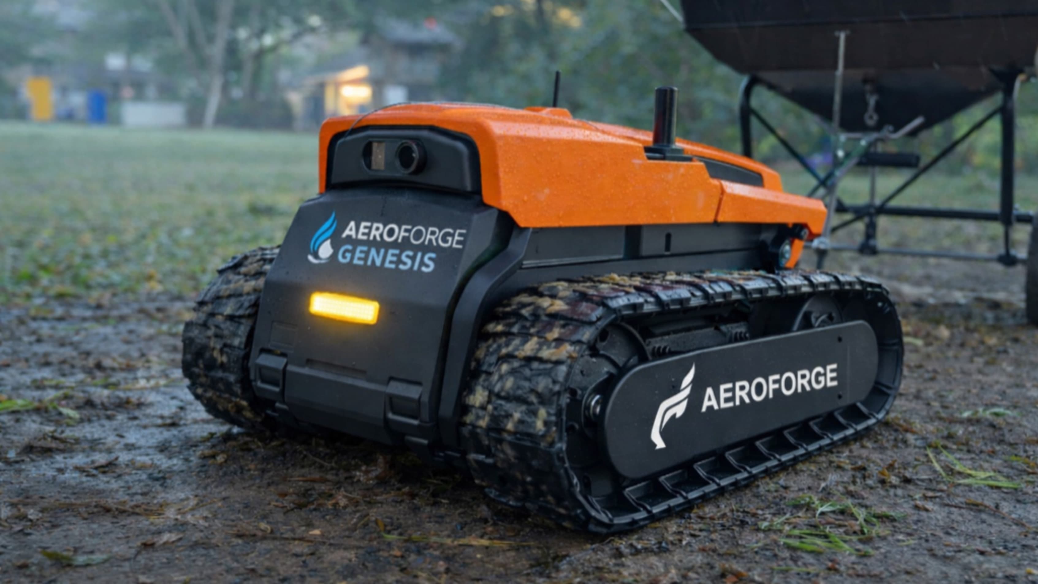 AF GENESIS UGVが瓦礫・階段を進む様子